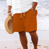 Stripe Print Shorts Summer Fashion Drawstring Sweatpants Casual Clothing For Men