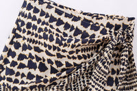 American-style Women's Double-breasted Printed Dress