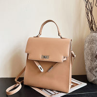 Vintage Buckle Backpack Multifunctional Women's Shoulder Bag