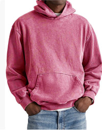 Men's Round Neck American Retro Casual Hooded Sweatshirt