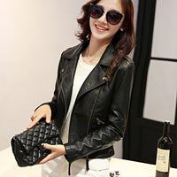 European And American Motorcycle Women's Clothing Leather Coat