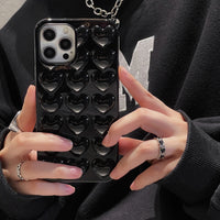 Solid Color Stereo Heart Mobile Phone Shell