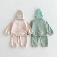 Children's Cotton Comfortable Solid Color Casual Suit