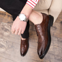 Korean Style Trendy Hair Stylist Leather Shoes