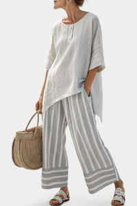 Loose Casual Womens Summer Cross-Border Fashion Beach Vacation Two-Piece Set