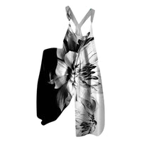 Women's Knitted Pocket Printed Loose Casual Jumpsuit