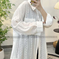Loose-fitting Long-sleeve Cardigan Shirt Jacket For Women