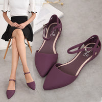 Korean Style Baotou Sandals Female Summer Flat Jelly