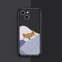 Oil Painting Shiba Inu Couple's Mobile Phone Case