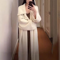 Autumn And Winter Mohair Knitted Coat For Women