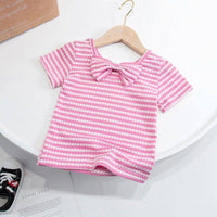 Girls' One-shoulder Puff Sleeve Top Korean Style