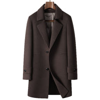 Men's Coat Autumn And Winter Mid-length Detachable White Goose Down Inner Youth High-end Business Handmade