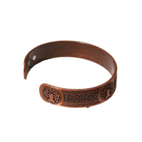 Vintage Red Copper Magnetic Bracelet Tree Of Life Pattern Magnetic Bangle For Men Women
