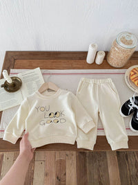 Boys And Girls Sweater Fashion Two-piece Suit