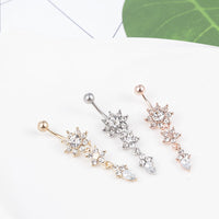 Personalized Sunflower Long Belly Button Nail