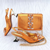 French Stiletto Heel Low Heel High Heels Can Be Crossbody Hand Bag