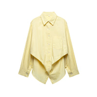 European And American Style Solid Color Loose Poplin Shirt