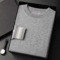 Leisure Sports Cashmere Men's Round Neck Sweater Suit