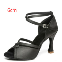 Latin Dance Shoes Soft Bottom Women's Adult Seamless Heel Wrapped High