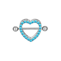 Double-layer Diamond-encrusted Electroplating Love Breast Nails For Men And Women