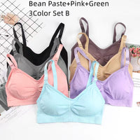 Maternity Non-Steel Ring Front Open Button Large Size Nursing Bra