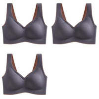 No Steel Ring Breasted Thin Section Gathered Side Breasts Sports Sleep Vest Bra Women