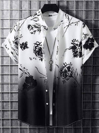 Men's Striped Short Sleeve Shirt Comfort And Casual