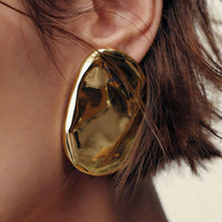 Dramatic Irregular Oval Earrings For Women