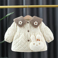 Fleece-lined Warm Little Girl Cotton Padded Coat
