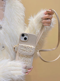 Maoni Houndstooth Card Holder Phone Case