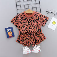 Children's Leopard Print Two-piece Set