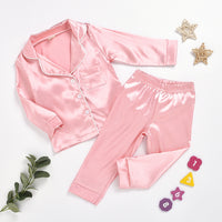 Solid Color Cotton Cardigan Long Sleeve Two Piece Suit