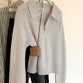 Lapel Small Sweater Outerwear Top Women