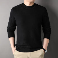 Pure Color Half Collar Men's Slim Fit Sweater Base Sweater
