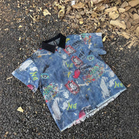 Same Summer American Retro Hip Hop Polo Collar Shirt