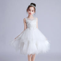 Fluffy dress skirt female flower children's wear