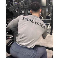 SpringAutumn Outdoor Cycling & Running Training Top Mens Fitness Tight-Fit Stretch Base Layer With Zipper And Long Sleeves