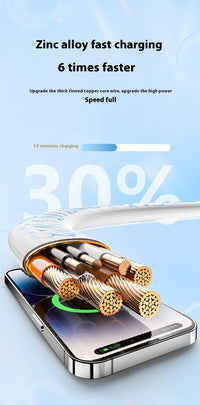 Double Bend Rotating Blue And White Porcelain Type-c Fast Charge Data Cable