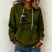 Womens Relaxed Minimalist Versatile Casual Hoodie