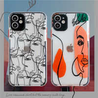 Simple lines abstract painting mobile phone case