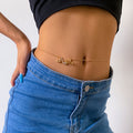 Sexy Heart-shaped Diamond Letter Single-layer Waist Chain