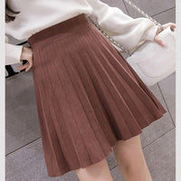 Women's Autumn And Winter High Waist Knit Pleated Skirt