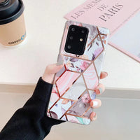 Stitching marble phone case