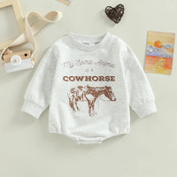 Infant Toddler Letter Animal Print Romper