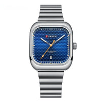 Unisex Square Couples Mesh-Strap Waterproof Watch