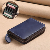 Slim Leather Men's Wallet Large Capacity Multi-Card Organizer Ultra-Thin