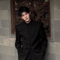 Stylish Edgy Zhongshan Jacket With A Patchwork Design
