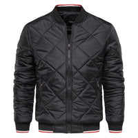 Men's Stand Collar Cotton-padded Jacket Solid Color Casual Cotton-padded Jacket