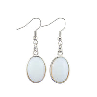 Natural Crystal Oval Egg-shaped Earrings