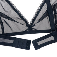 Transparent deep V underwear bra and high waist panties
